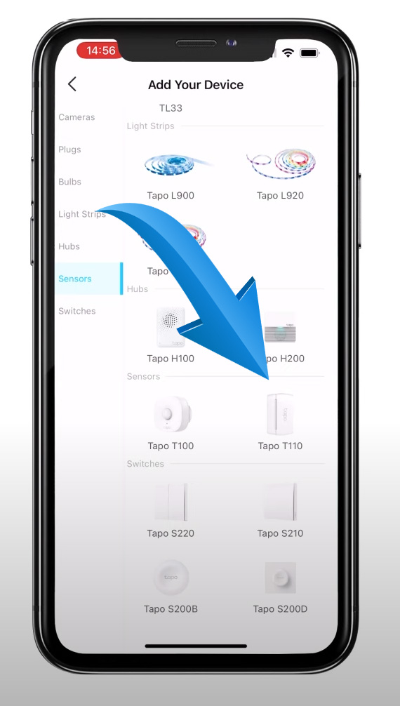Tapo T110 instellen in tapo app