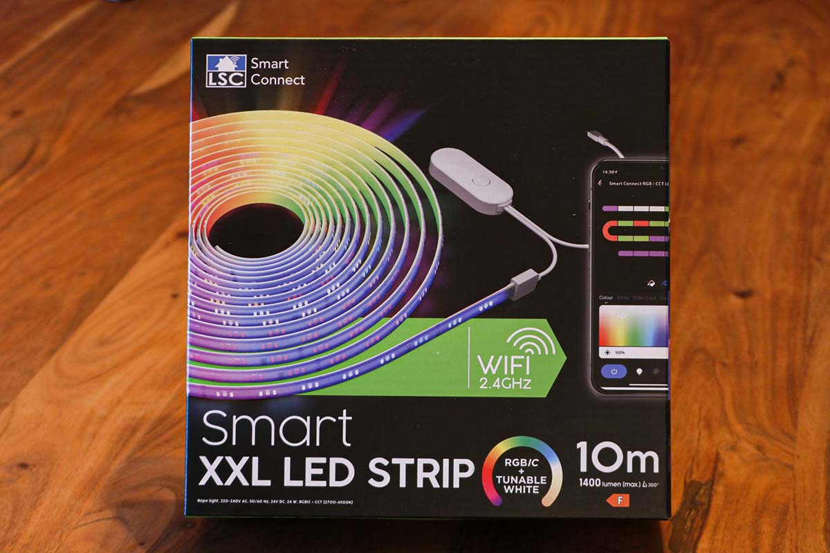 led strip action in verpakking