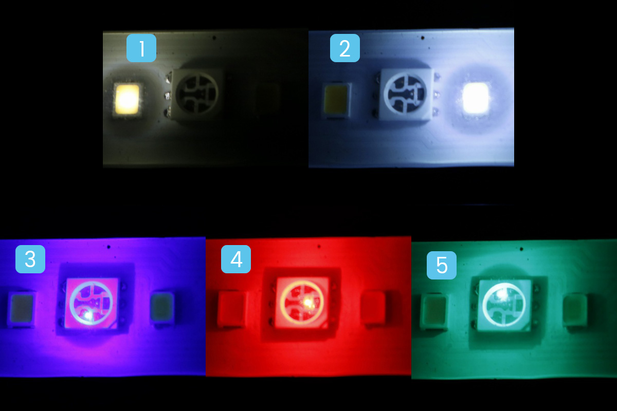 uitleg van rgb plus tunable white led