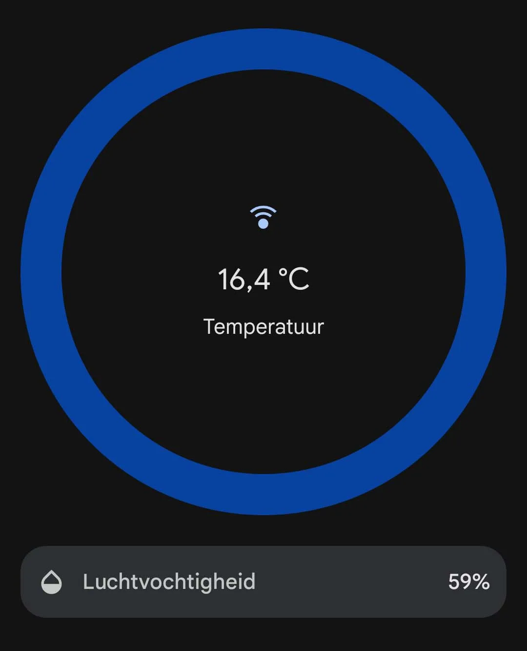 temperatuur sensor in google home