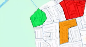 Geofencing om een wijk heen