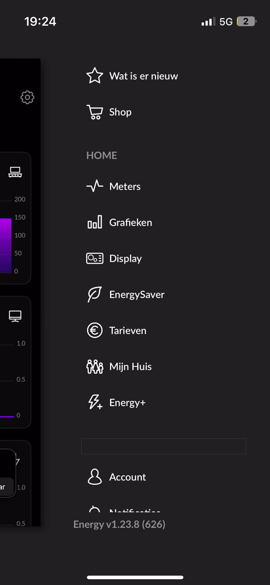 Homewizard App Categorieen